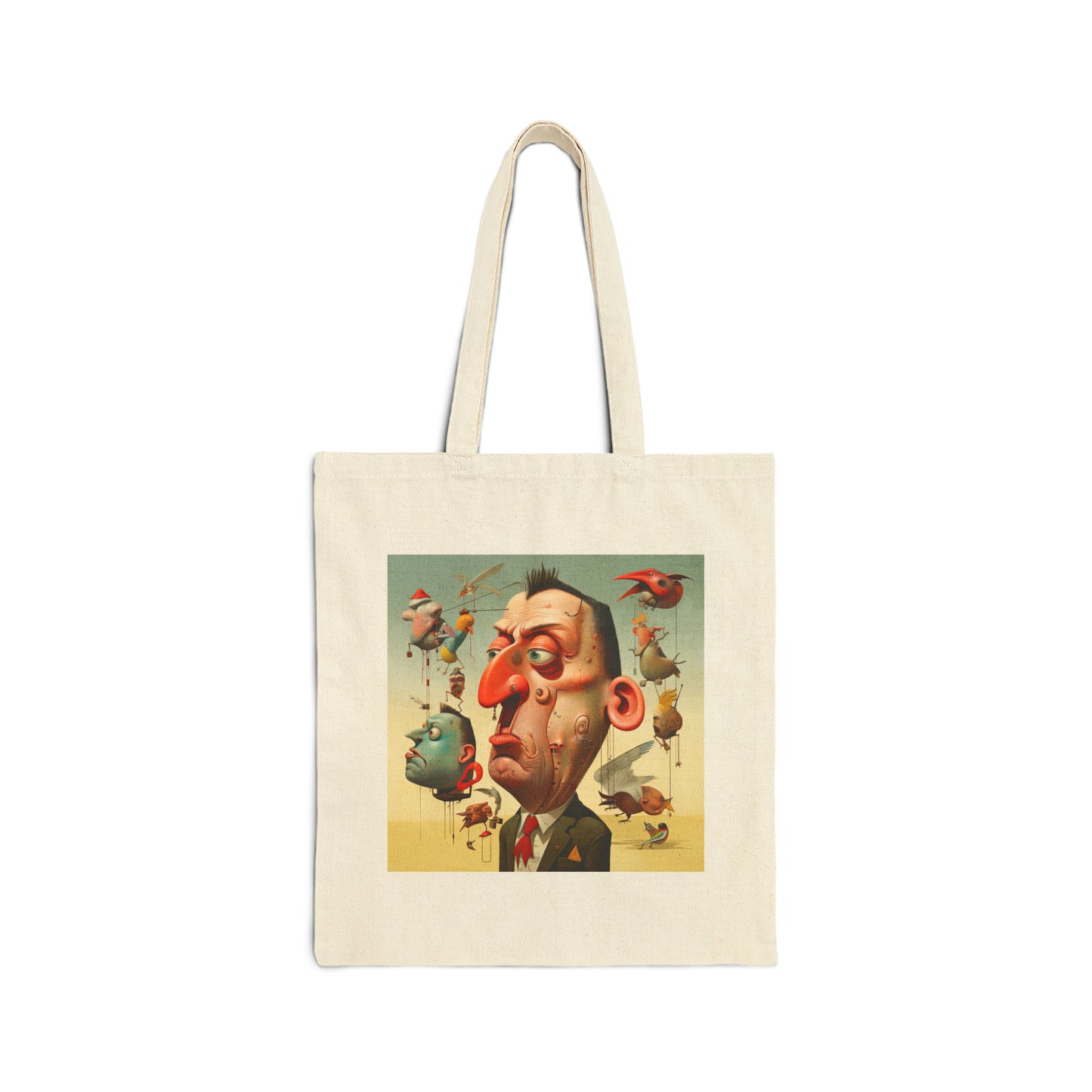 Cotton Canvas Tote Bag: Weird Man
