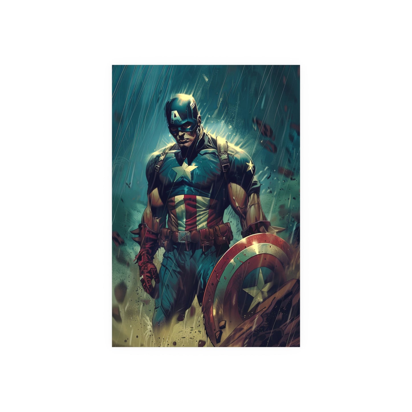 Satin and Archival Matte Posters: Captain America (inspired by Marvel)