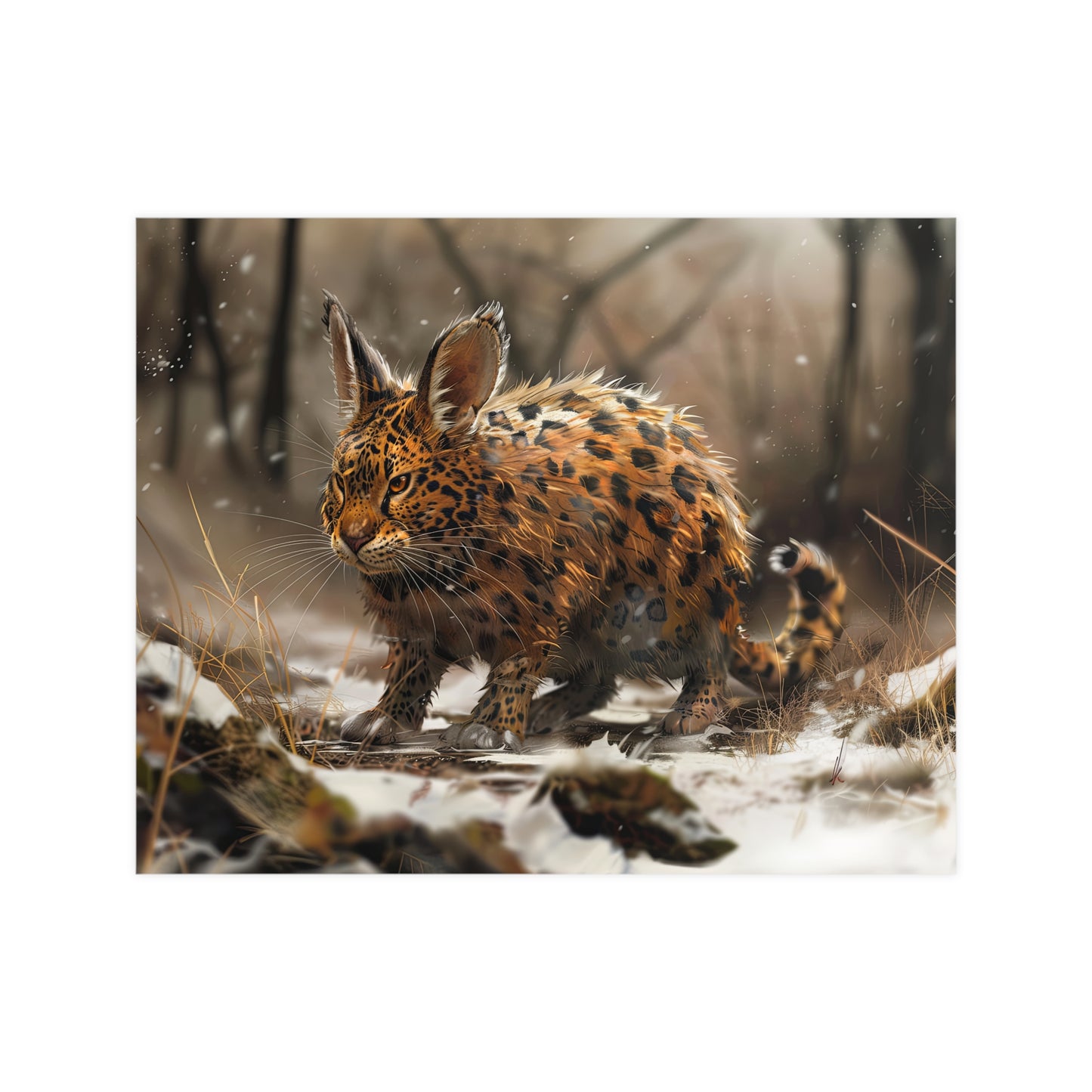 Matte Poster: Leopard/Rabbit Hybrid