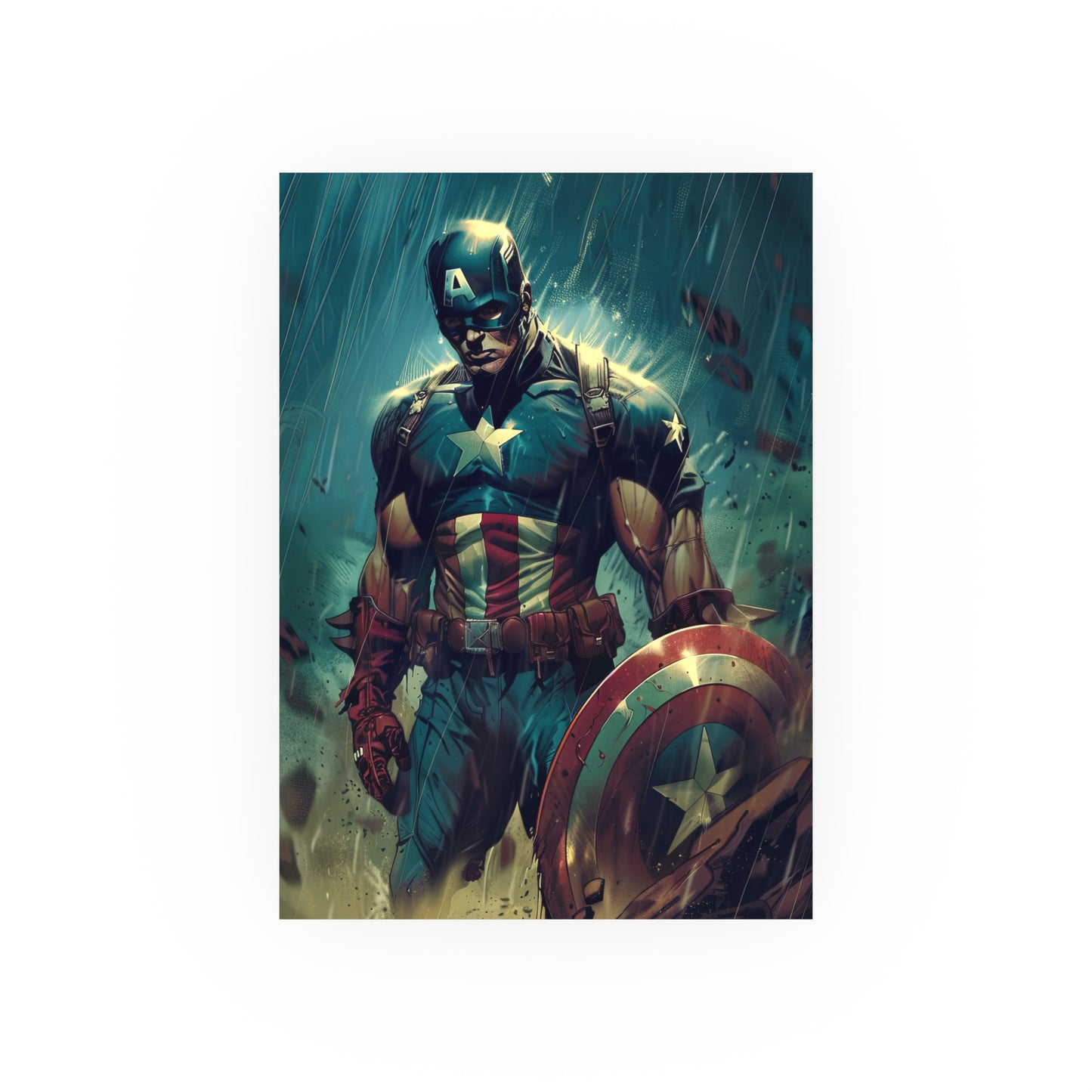 Satin and Archival Matte Posters: Captain America (inspired by Marvel)
