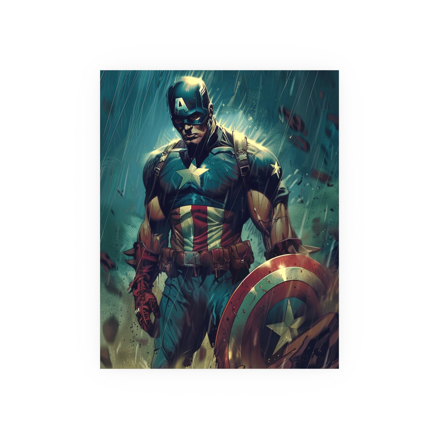 Satin and Archival Matte Posters: Captain America (inspired by Marvel)