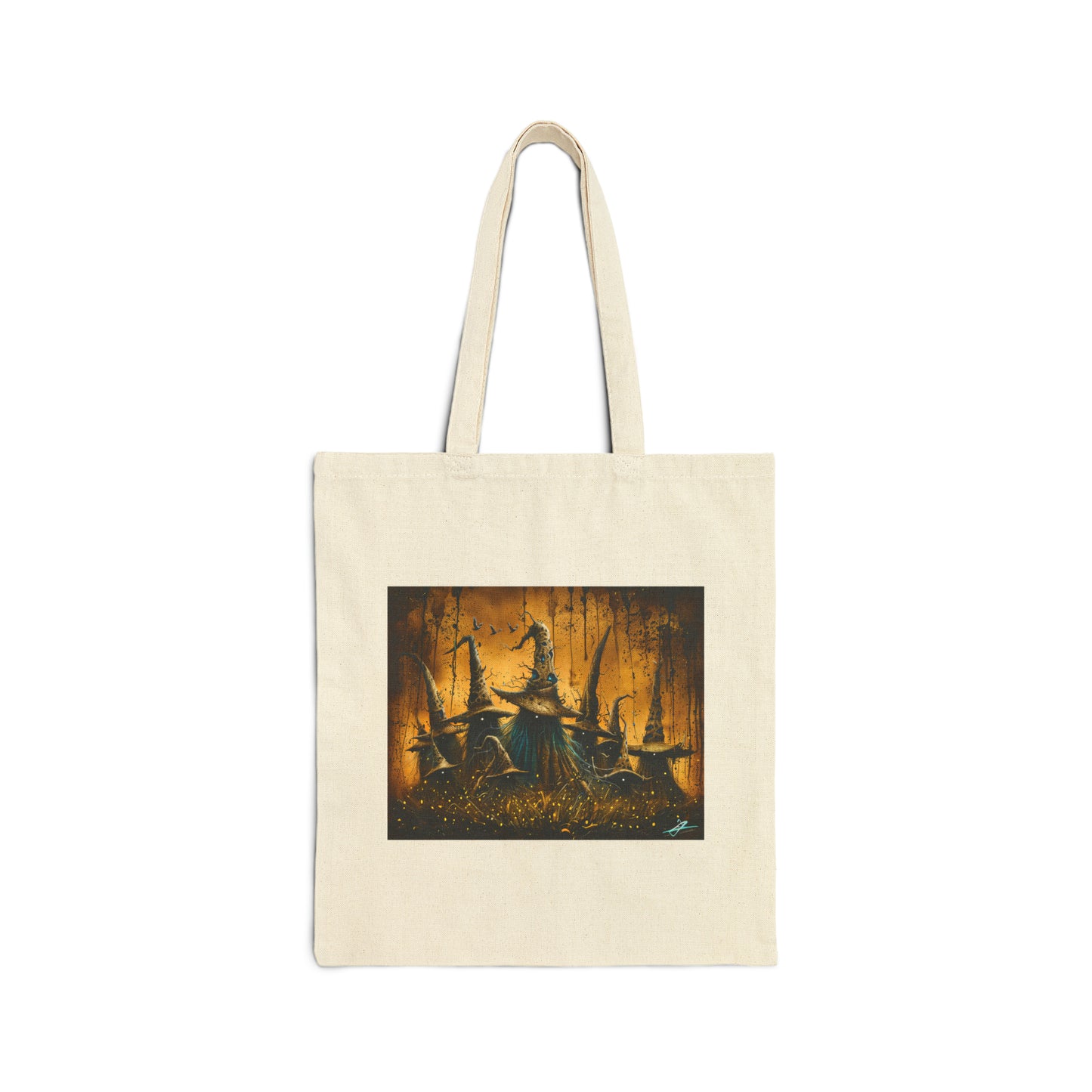 Cotton Canvas Tote Bag: Witches and Wizards #1