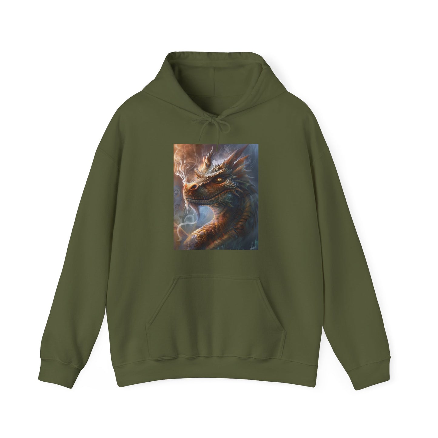 Unisex Heavy Blend™ Hooded Sweatshirt: Smoking Dragon