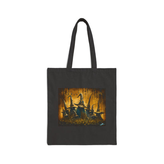 Cotton Canvas Tote Bag: Witches and Wizards #1