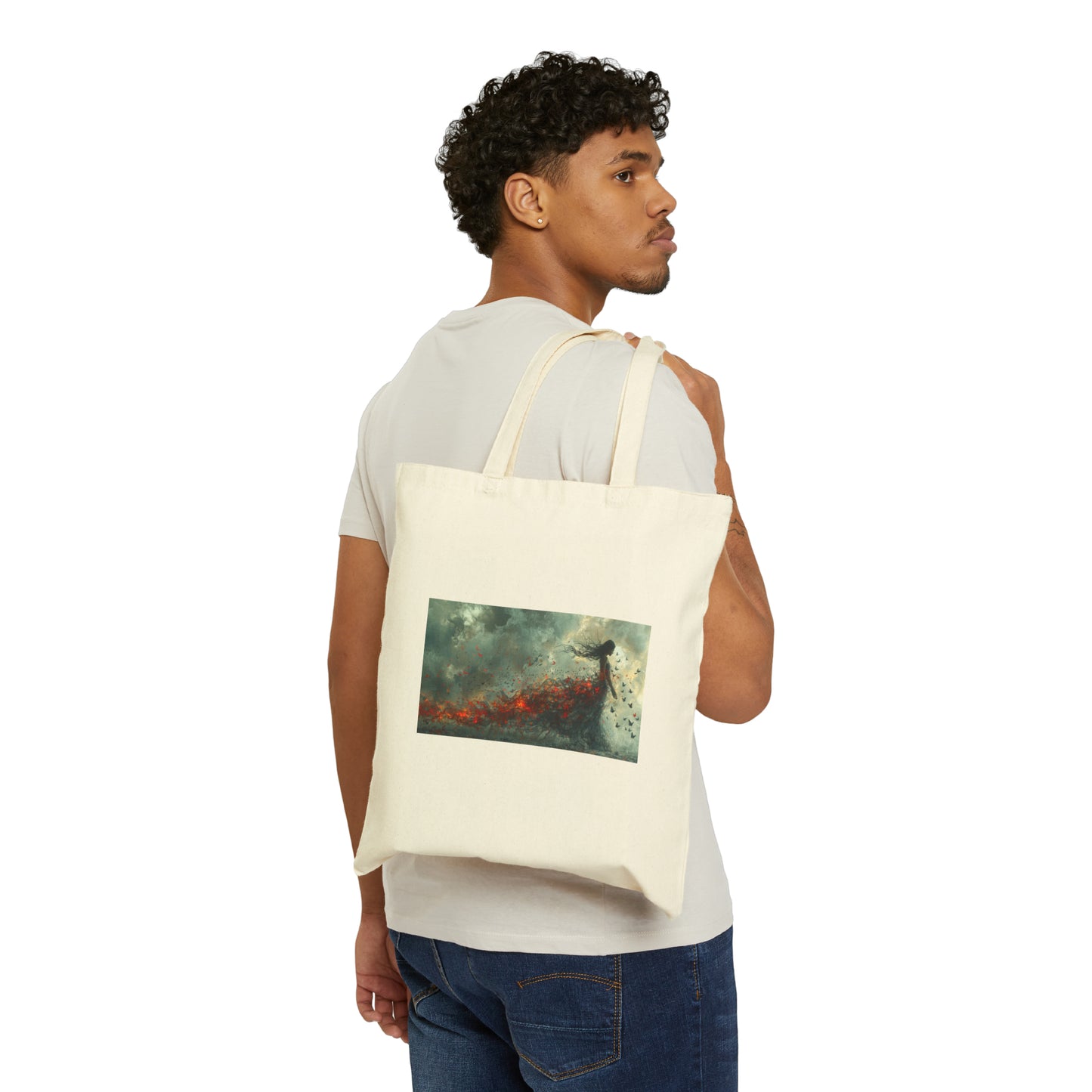 Cotton Canvas Tote Bag: Lady Dissociated