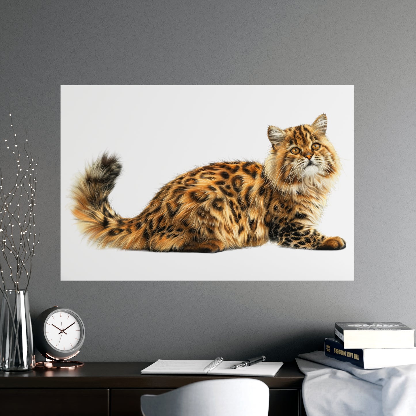 Matte Poster: Leopard/Persian Cat Hybrid