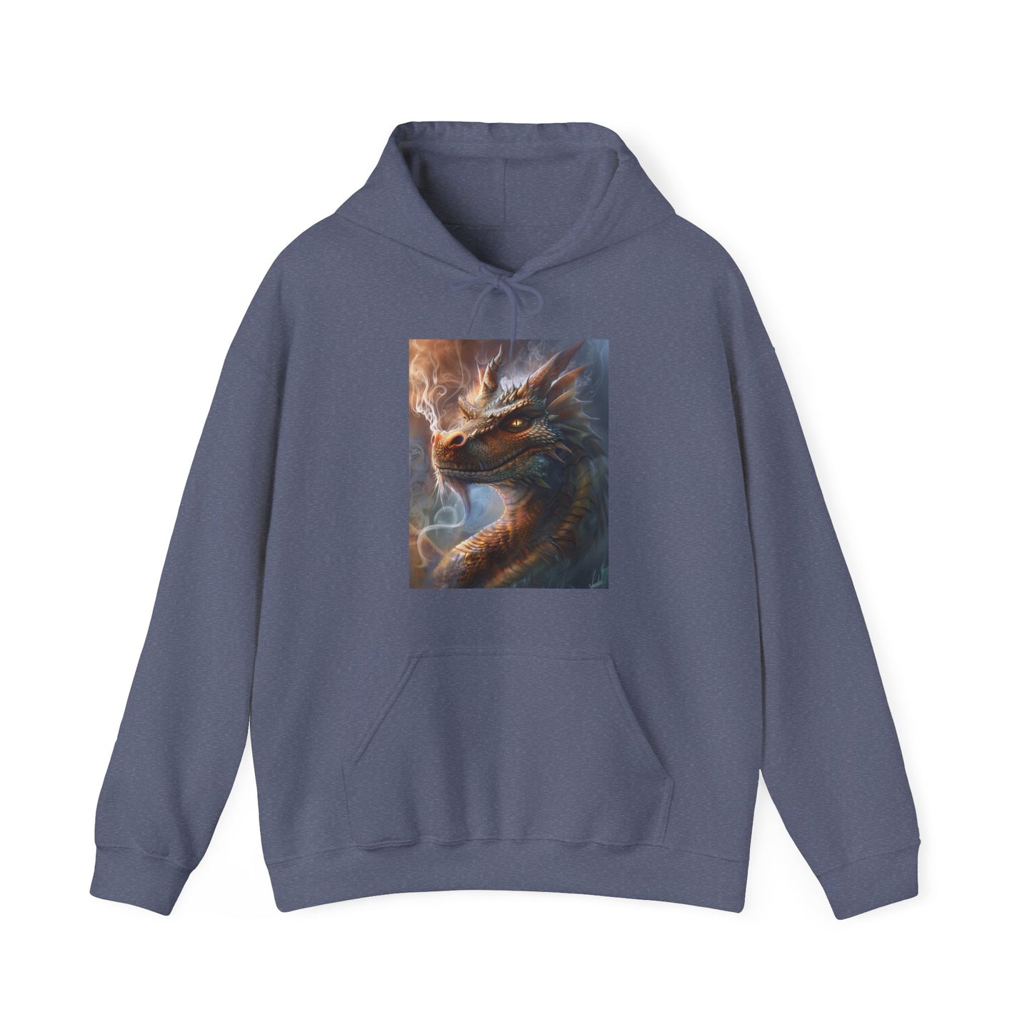 Unisex Heavy Blend™ Hooded Sweatshirt: Smoking Dragon