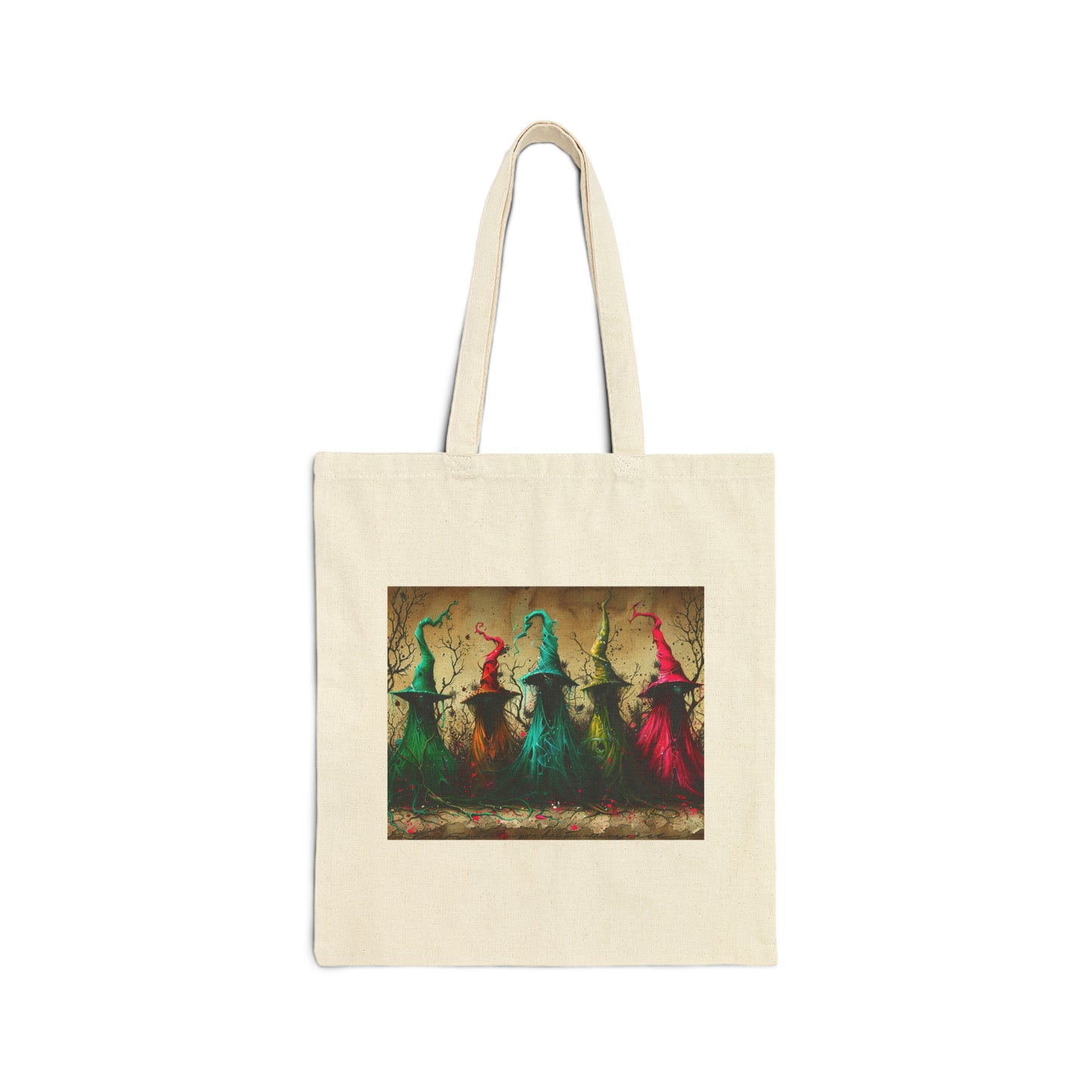 Cotton Canvas Tote Bag: Witches and Wizards #3