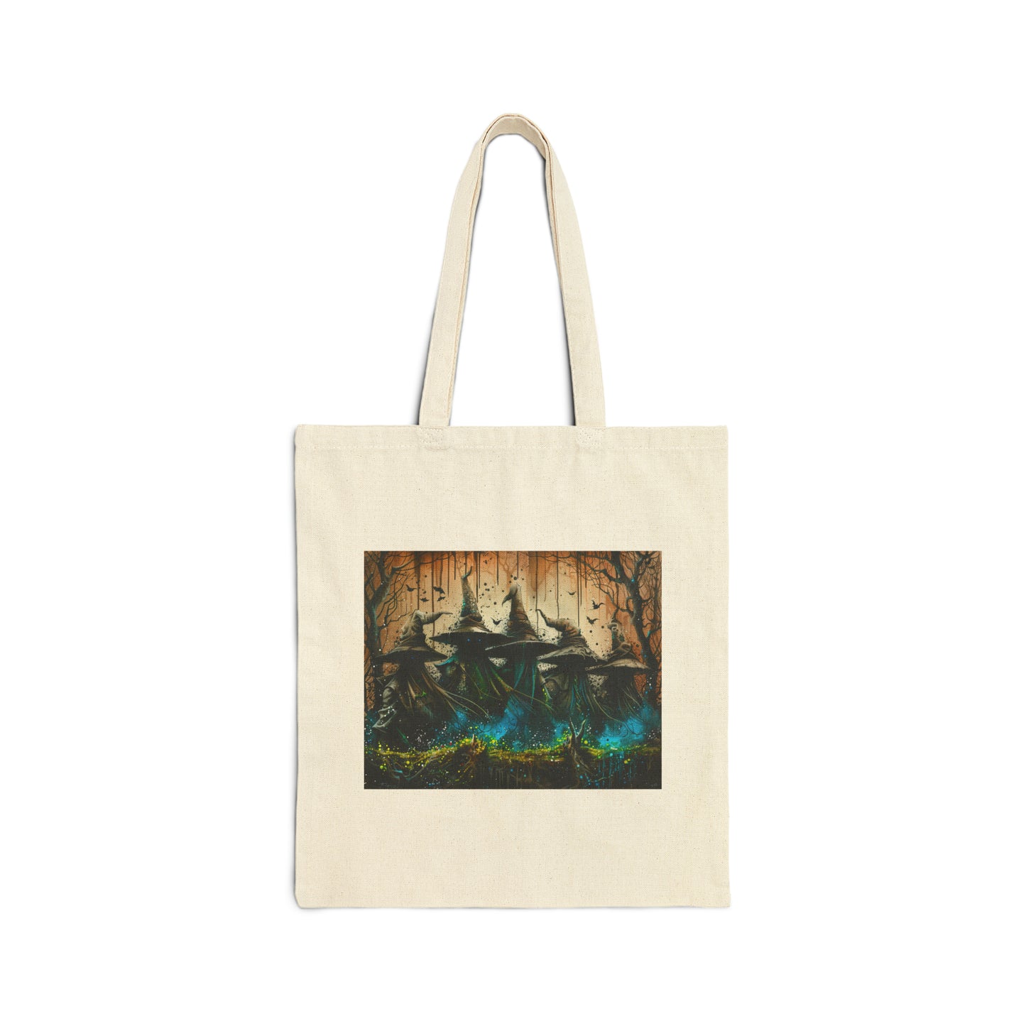 Cotton Canvas Tote Bag: Witches and Wizards #2