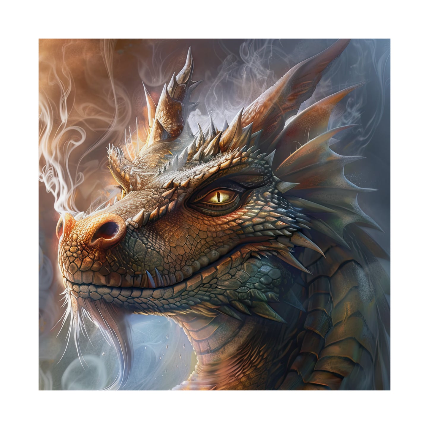 Matte Vertical Poster: Smoking Dragon