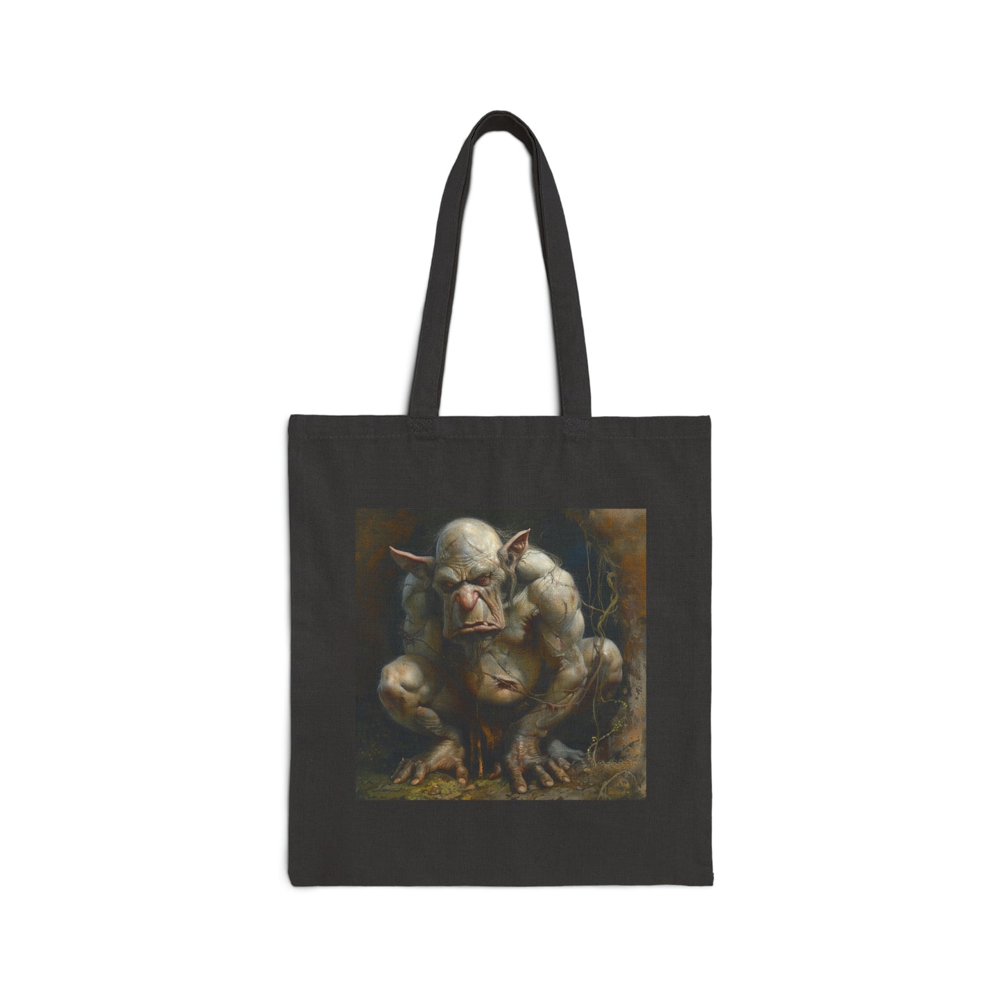 Cotton Canvas Tote Bag: Nasty Troll