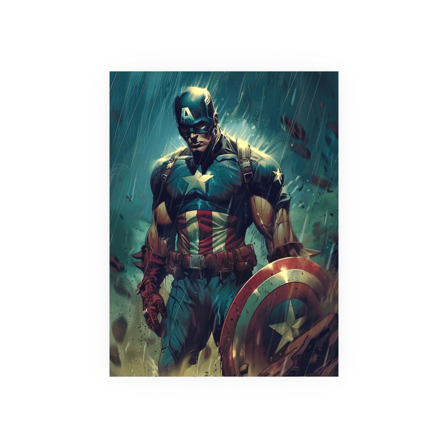 Satin and Archival Matte Posters: Captain America (inspired by Marvel)