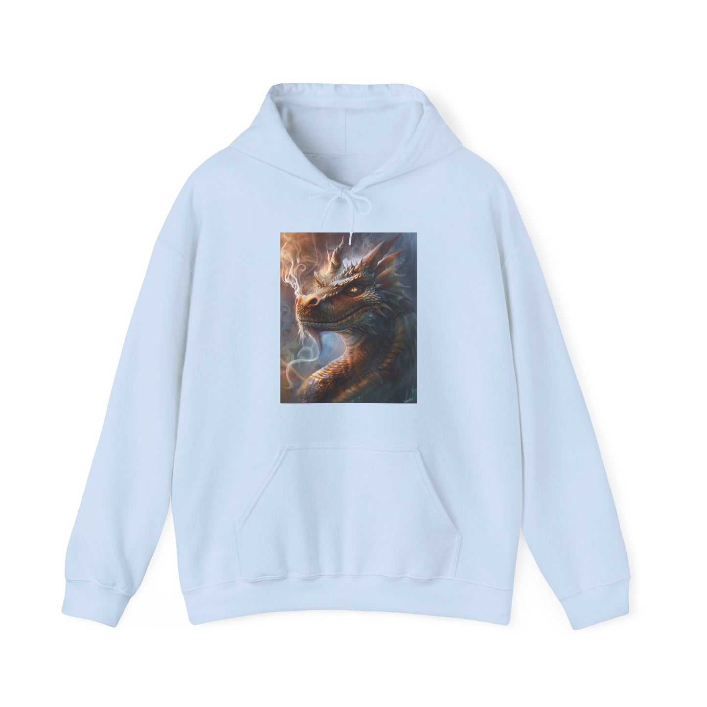 Unisex Heavy Blend™ Hooded Sweatshirt: Smoking Dragon