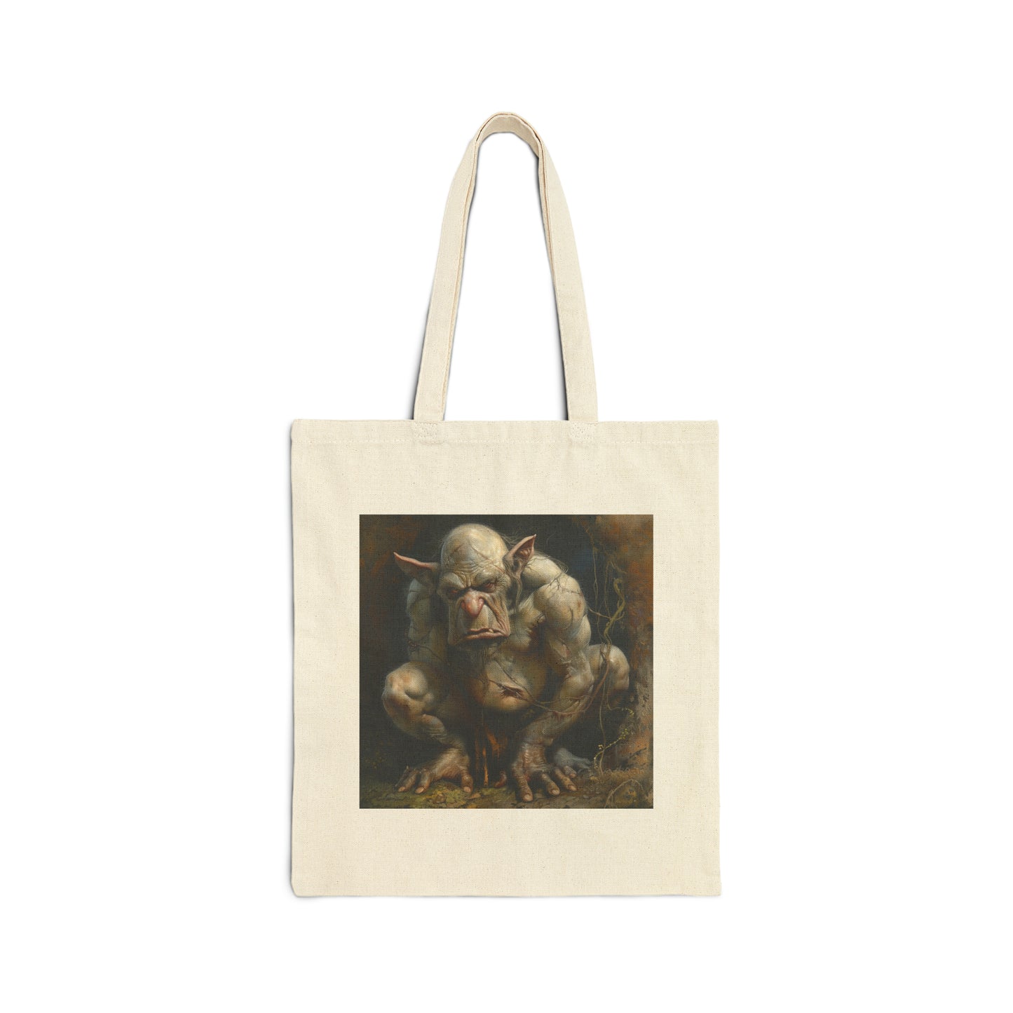 Cotton Canvas Tote Bag: Nasty Troll