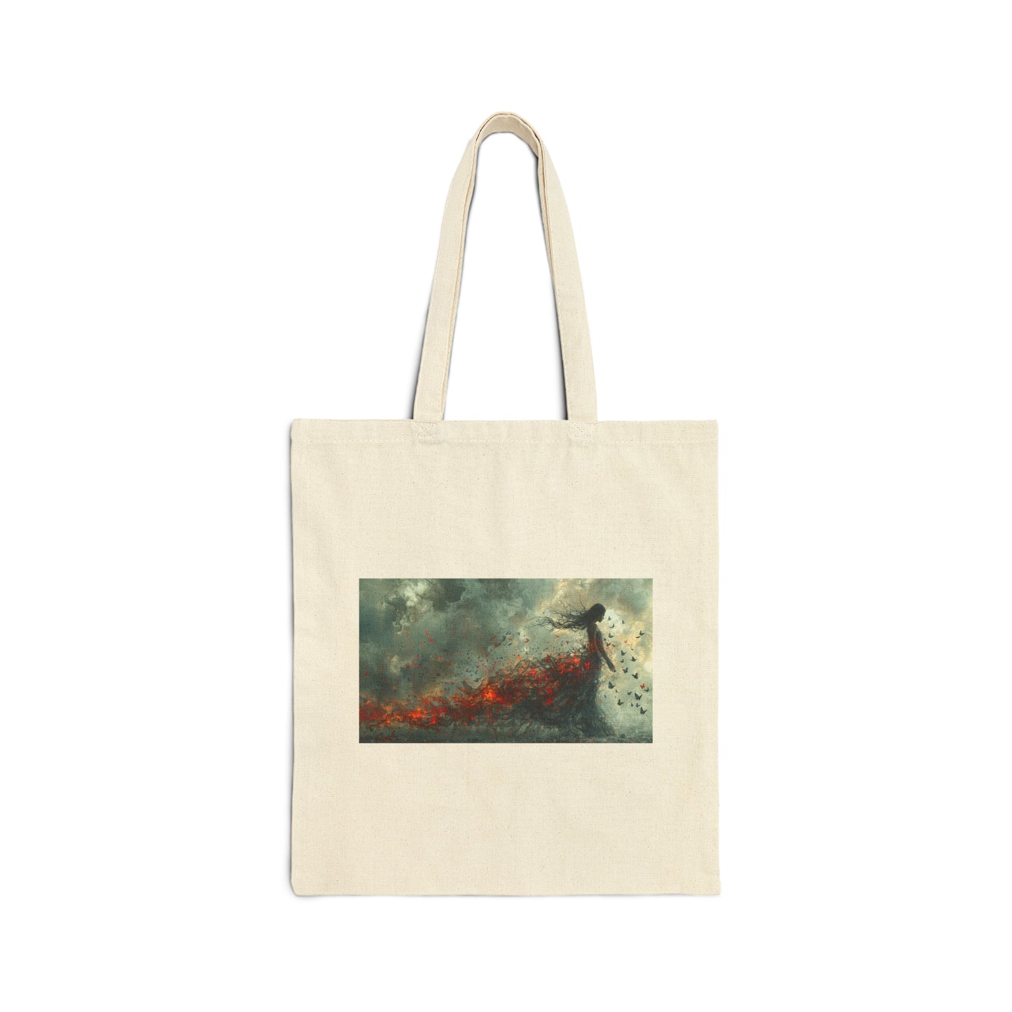 Cotton Canvas Tote Bag: Lady Dissociated