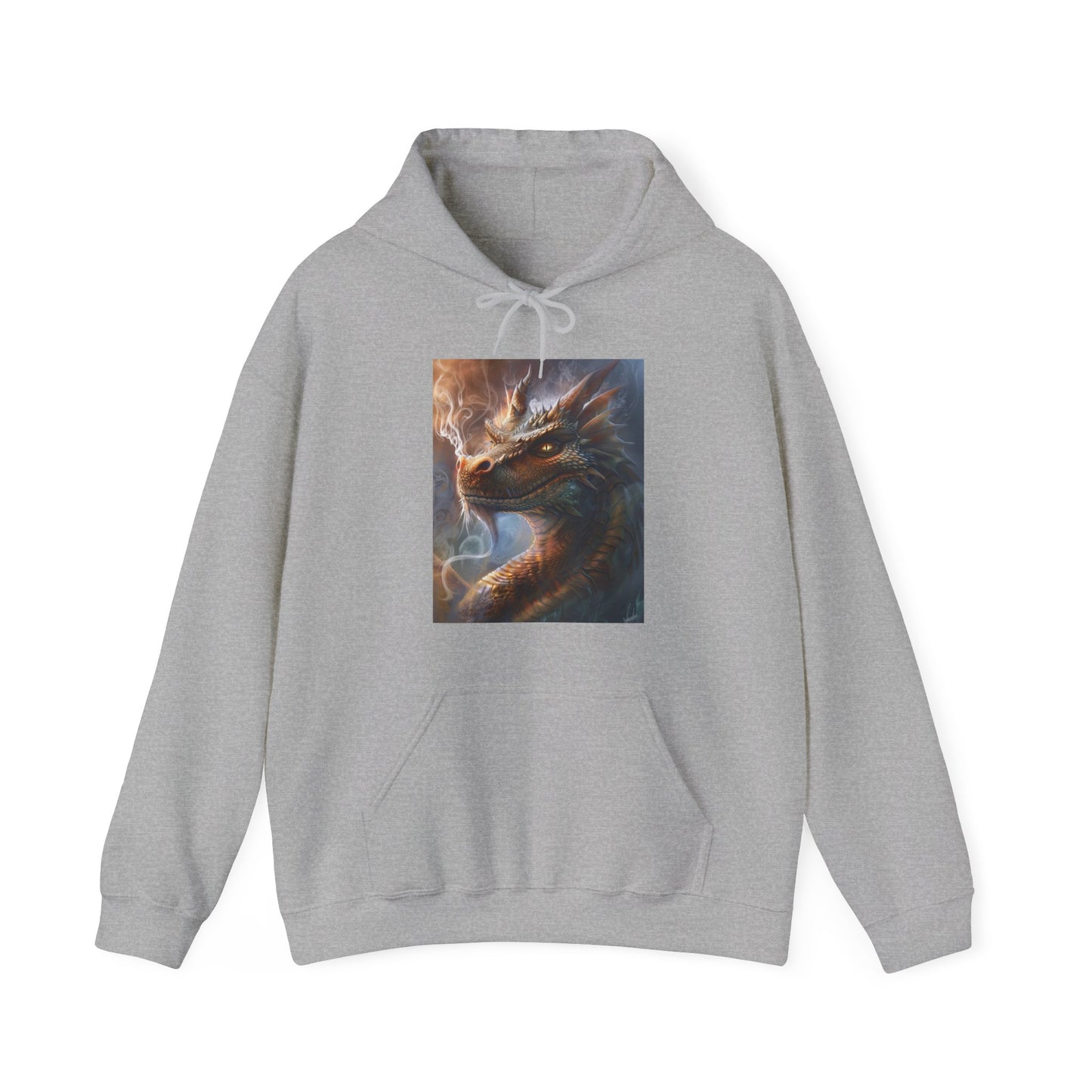 Unisex Heavy Blend™ Hooded Sweatshirt: Smoking Dragon