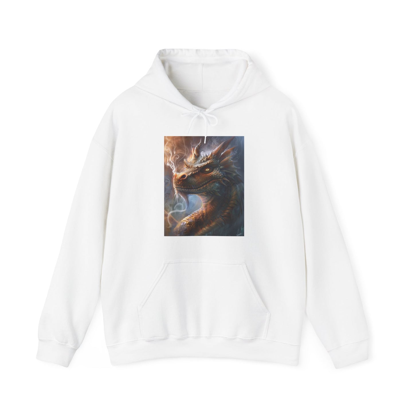 Unisex Heavy Blend™ Hooded Sweatshirt: Smoking Dragon