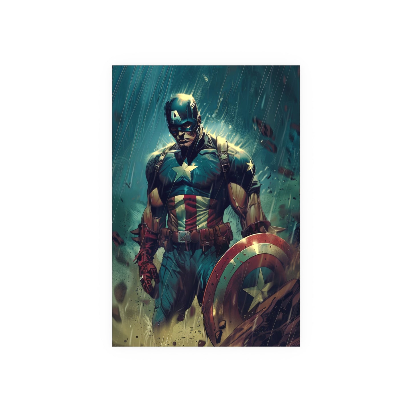 Satin and Archival Matte Posters: Captain America (inspired by Marvel)