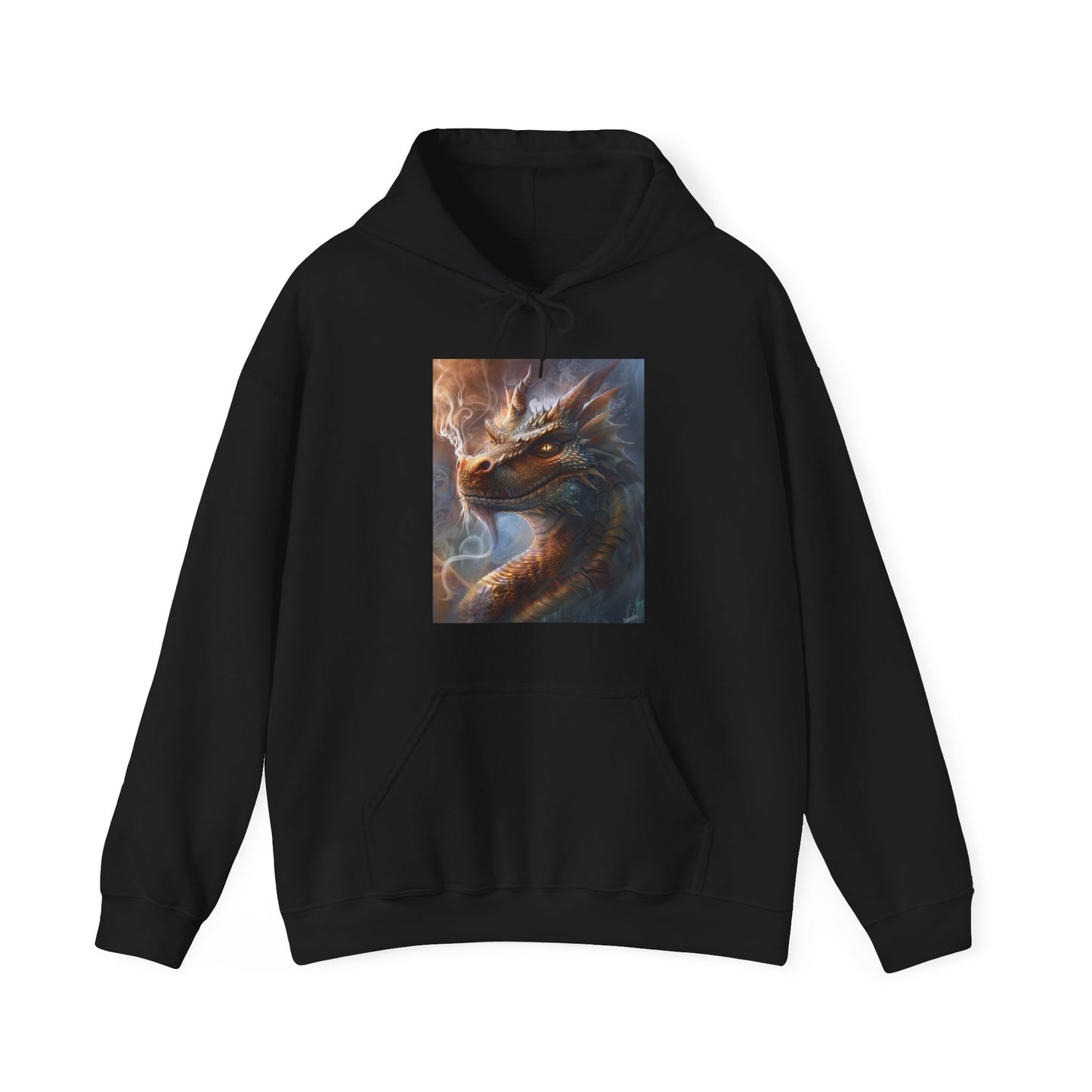 Unisex Heavy Blend™ Hooded Sweatshirt: Smoking Dragon