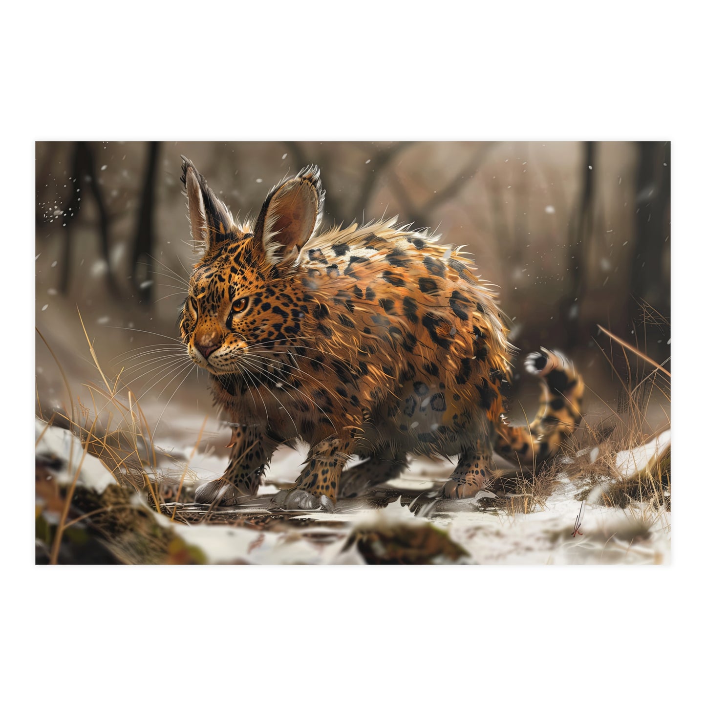 Matte Poster: Leopard/Rabbit Hybrid