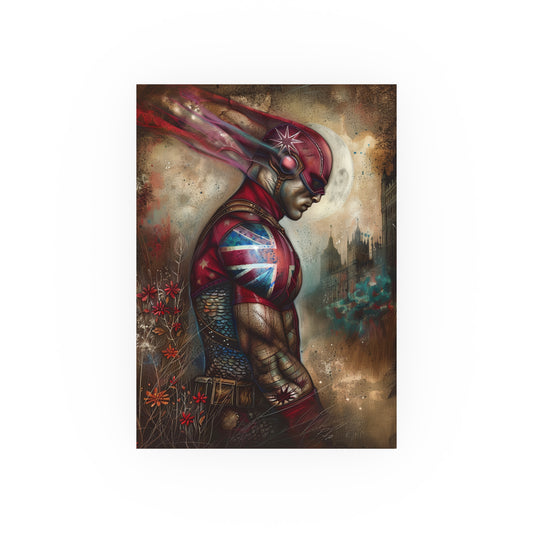 Satin and Archival Matte Posters: Captain Britain (inspired by Marvel)
