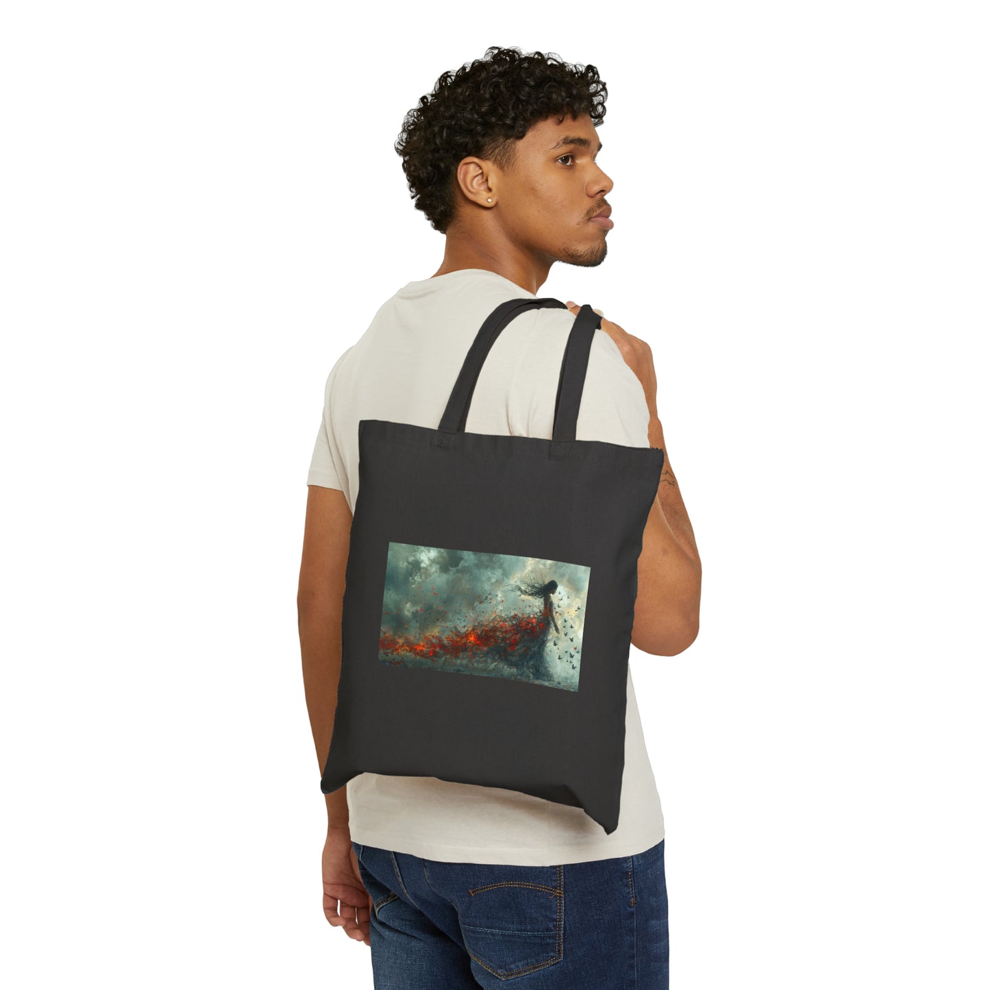 Cotton Canvas Tote Bag: Lady Dissociated
