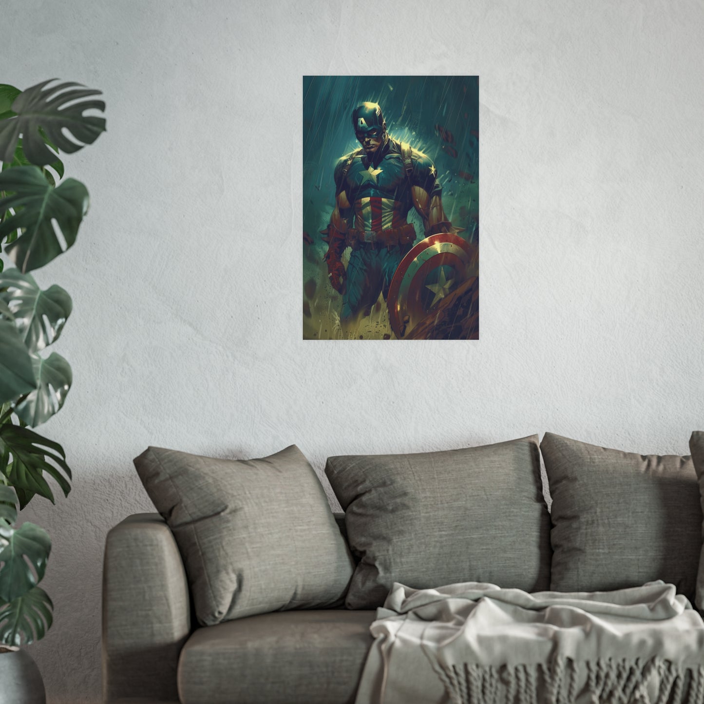 Satin and Archival Matte Posters: Captain America (inspired by Marvel)