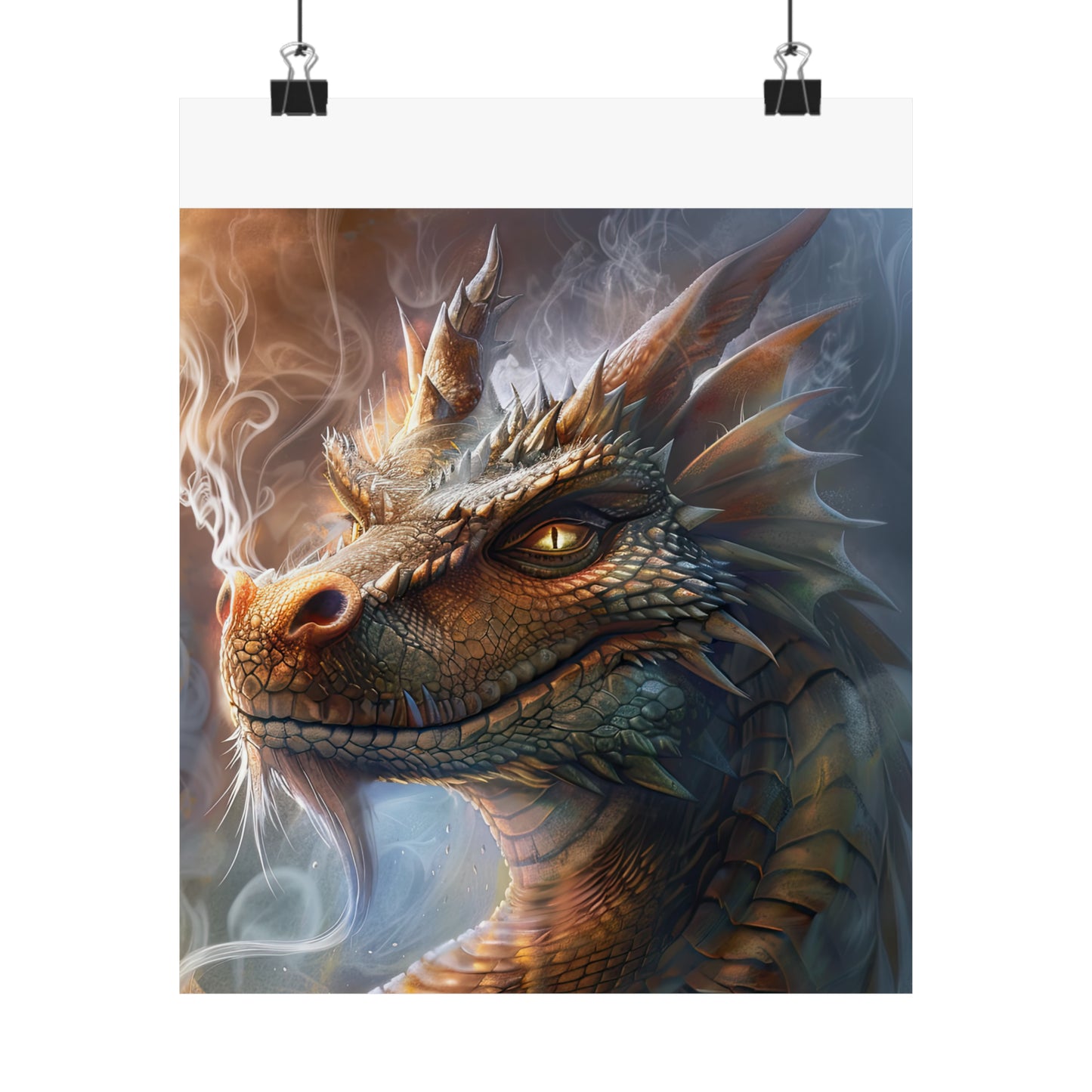 Matte Vertical Poster: Smoking Dragon